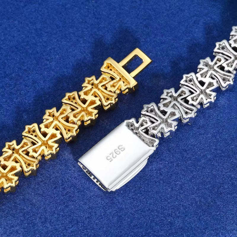 Bracelet "Cross Divine" en moissanite