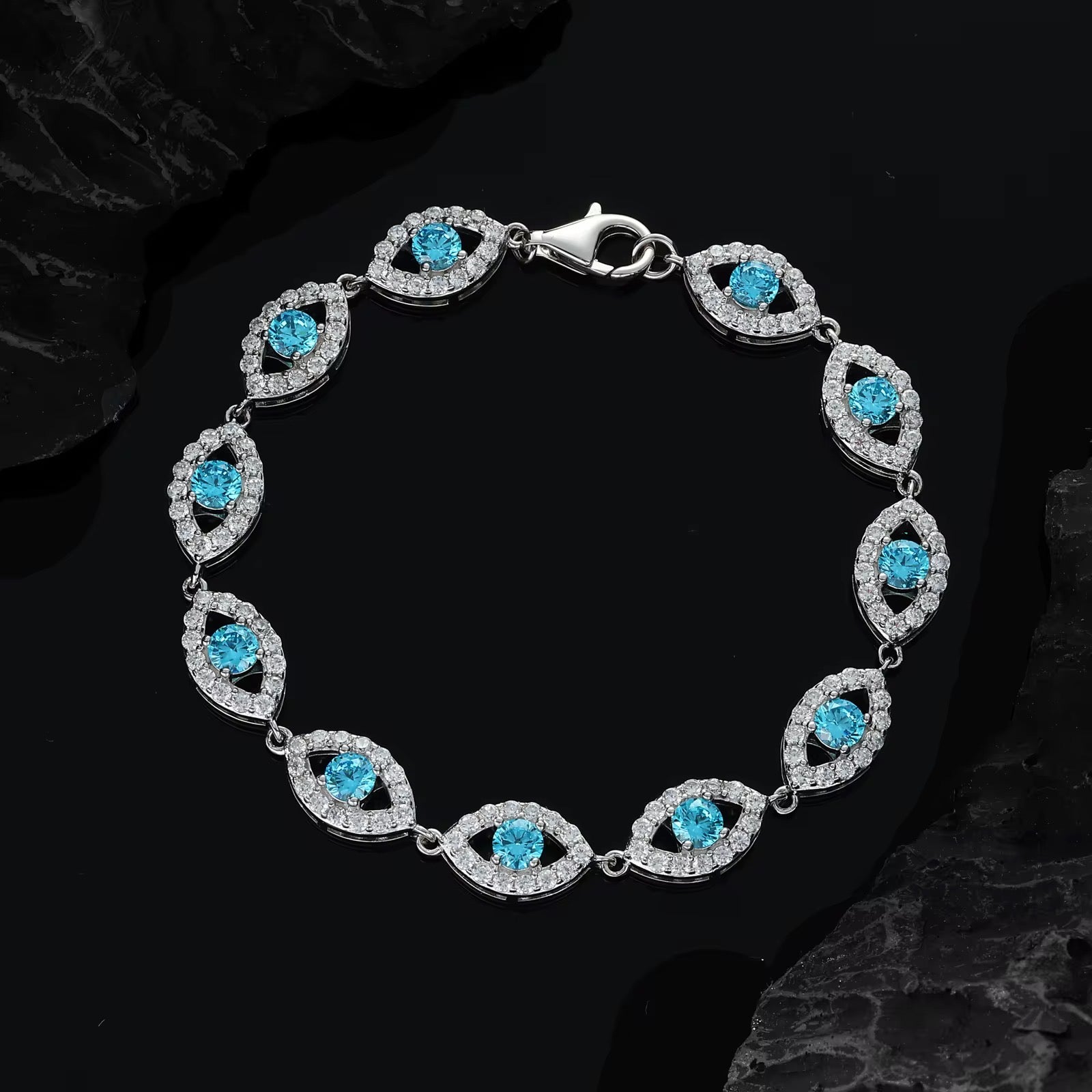 Bracelet "Evil Eye" en moissanite