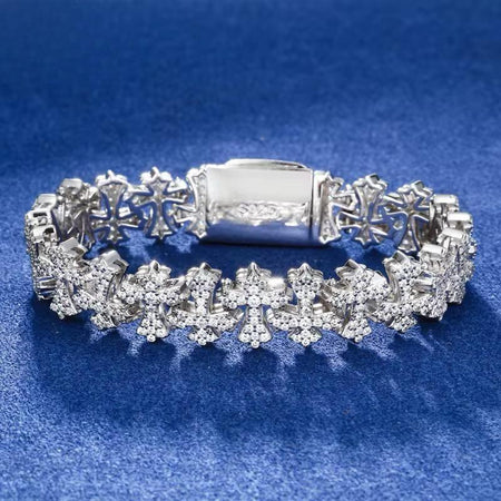 Bracelet "Cross Divine" en moissanite