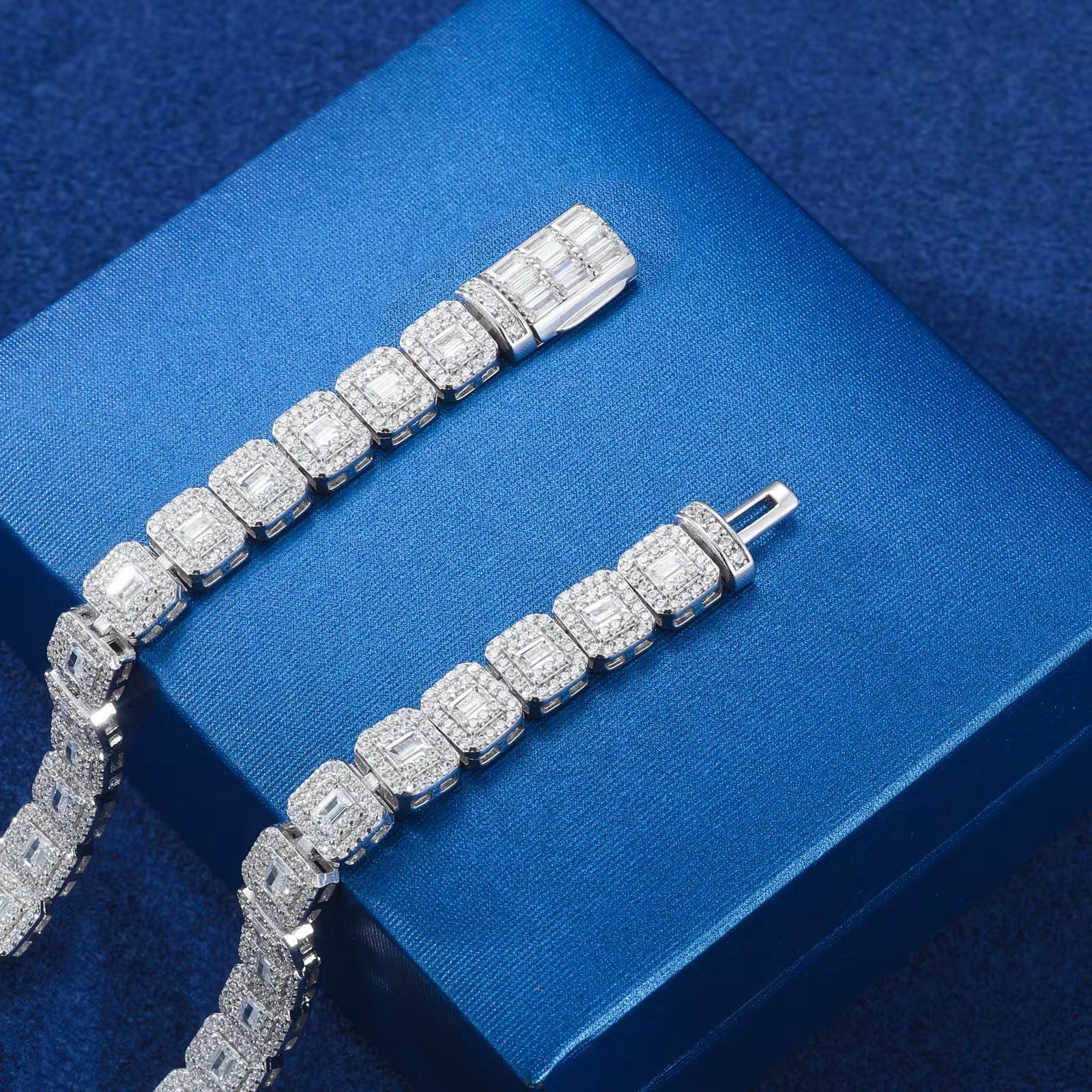 Bracelet "Stellar Ice" moissanite - 7.5mm