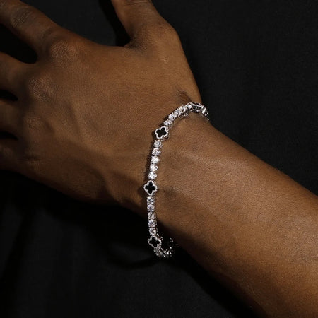 Bracelet "Clover" en moissanite