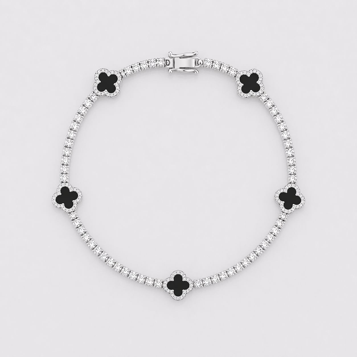 Bracelet "Clover" en moissanite