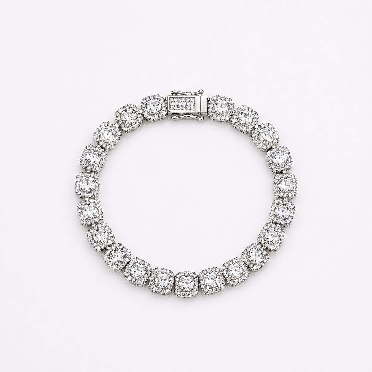 Bracelet "Aurora" - tennis 10mm (plaqué argent)
