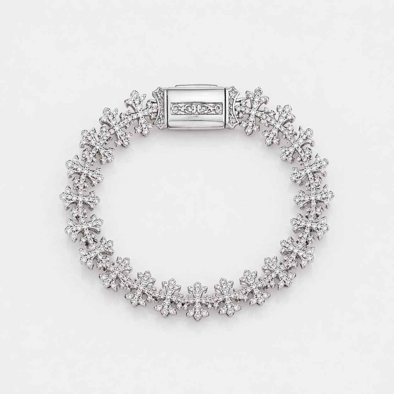 Bracelet "Cross Divine" en moissanite