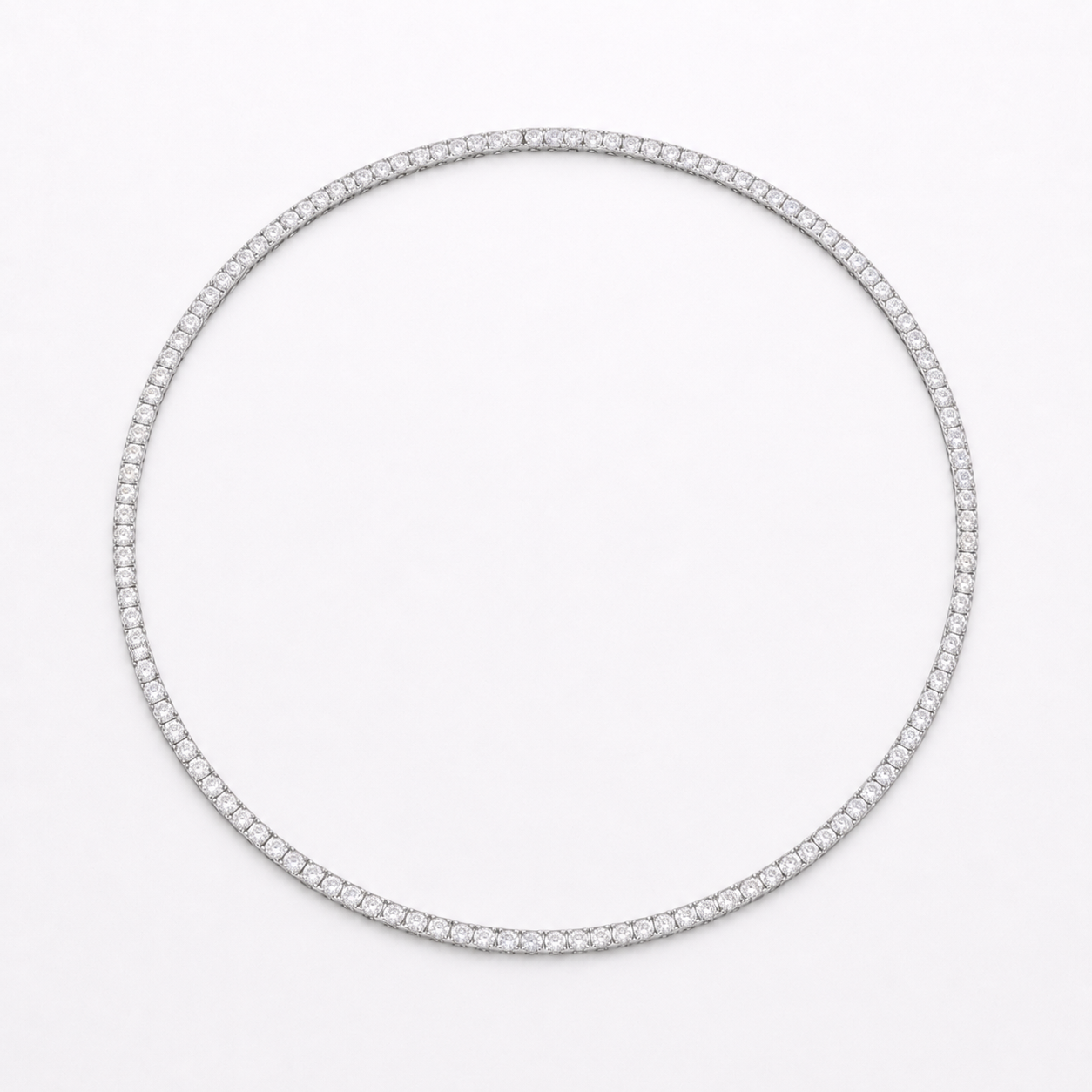 Chaine "Astra Mini" - tennis 3mm (plaqué argent)