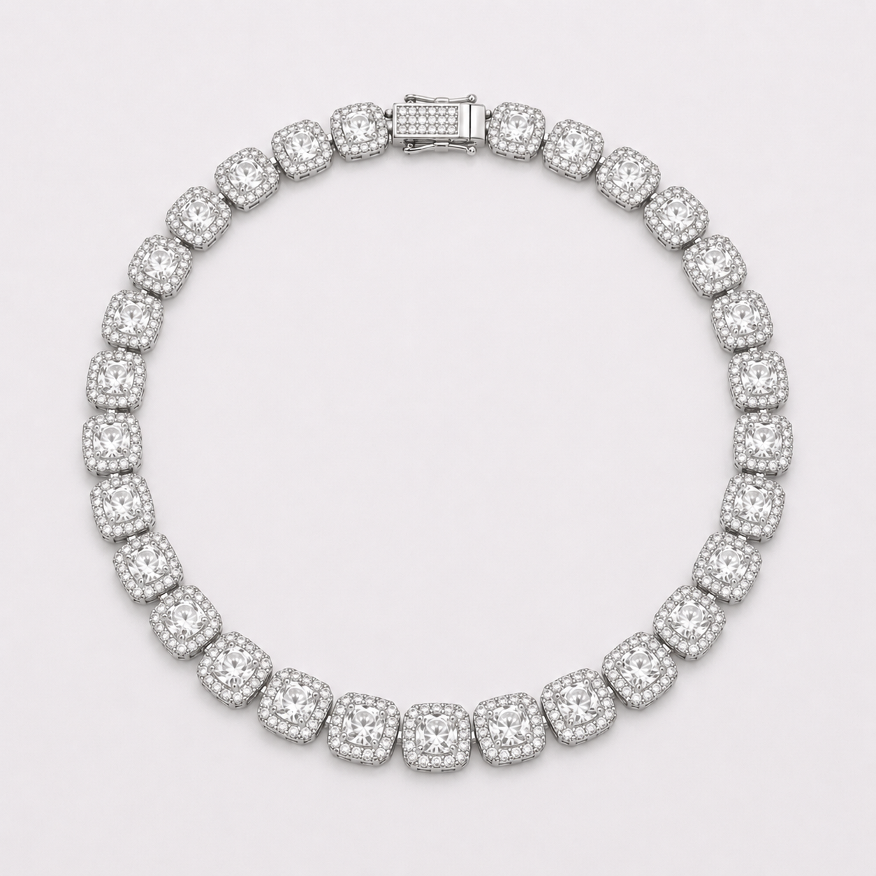 Chaine "Nebula" - tennis 10mm (plaqué argent)