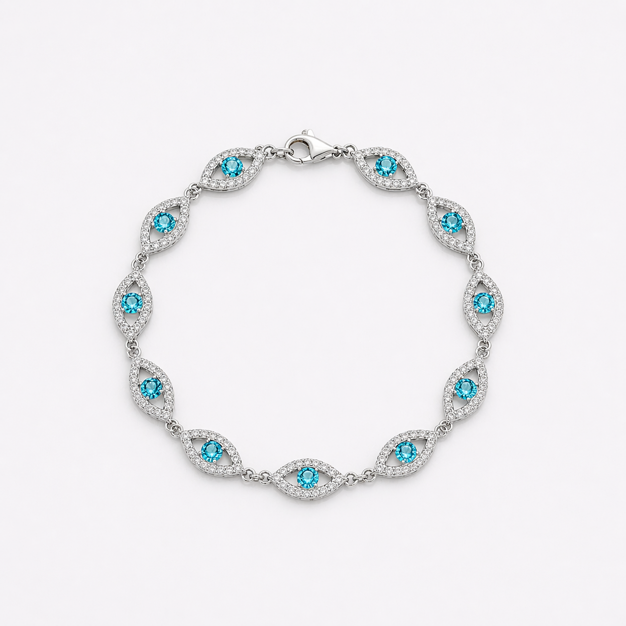 Bracelet "Evil Eye" en moissanite