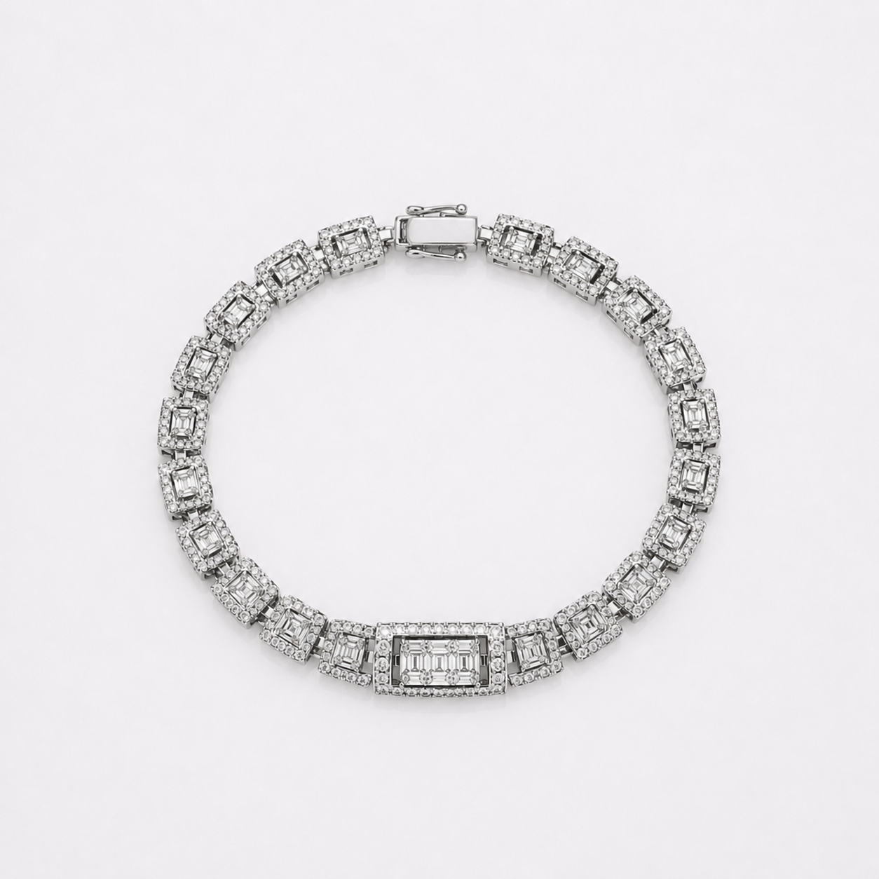 Bracelet "Stellar Ice" moissanite - 7.5mm