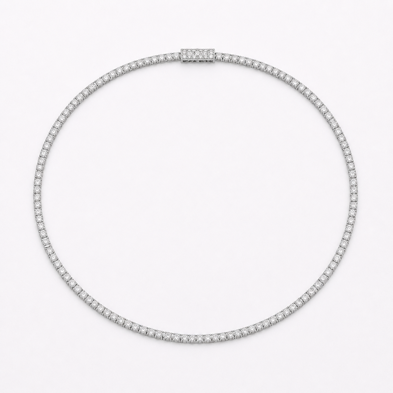 Chaine "Neptune" en moissanite - tennis 5mm