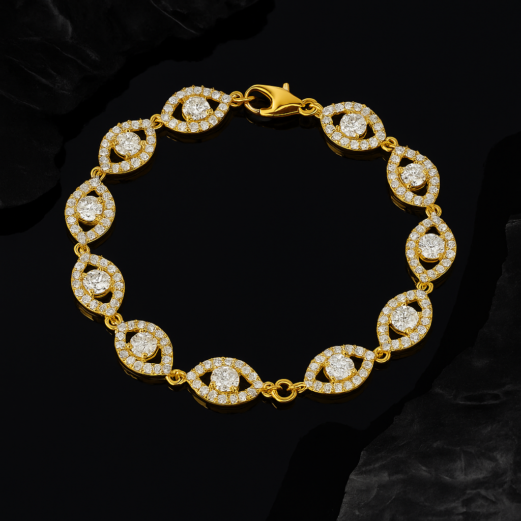 Bracelet "Evil Eye" en moissanite
