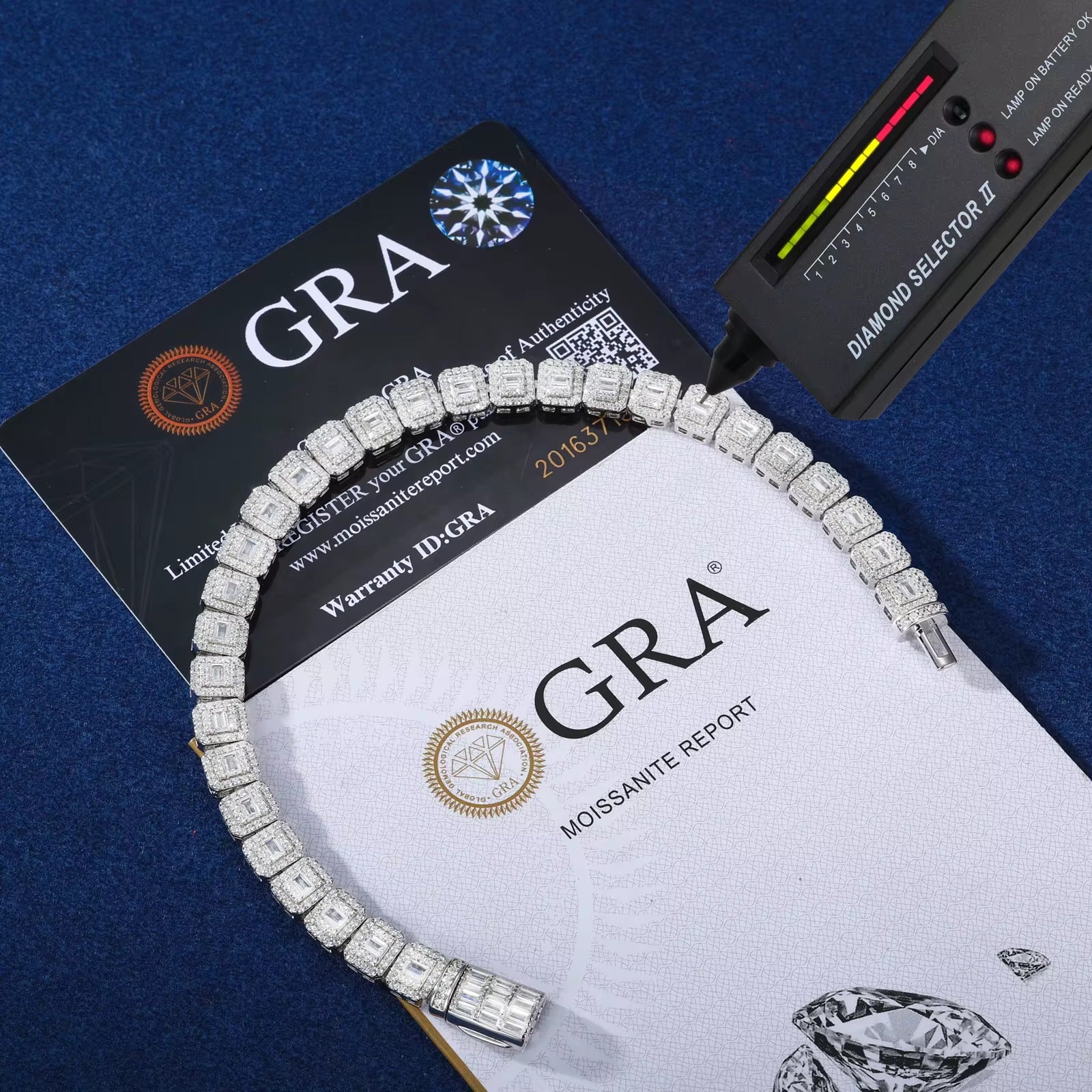 Bracelet "Stellar Ice" moissanite - 7.5mm