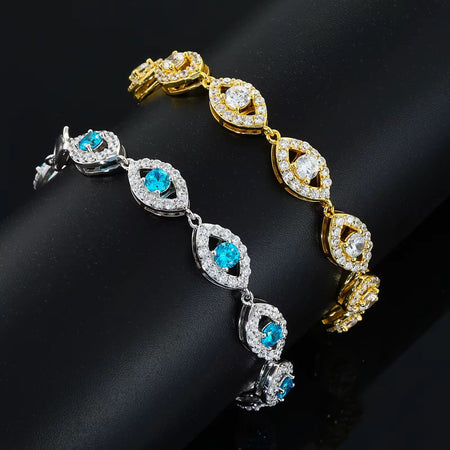 Bracelet "Evil Eye" en moissanite