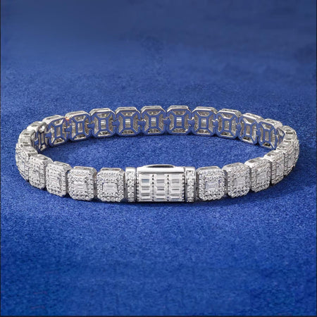 Bracelet "Stellar Ice" moissanite - 7.5mm