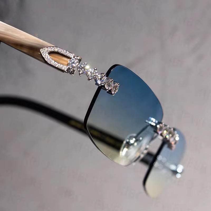Lunettes "LXY Blue ice" - moissanite