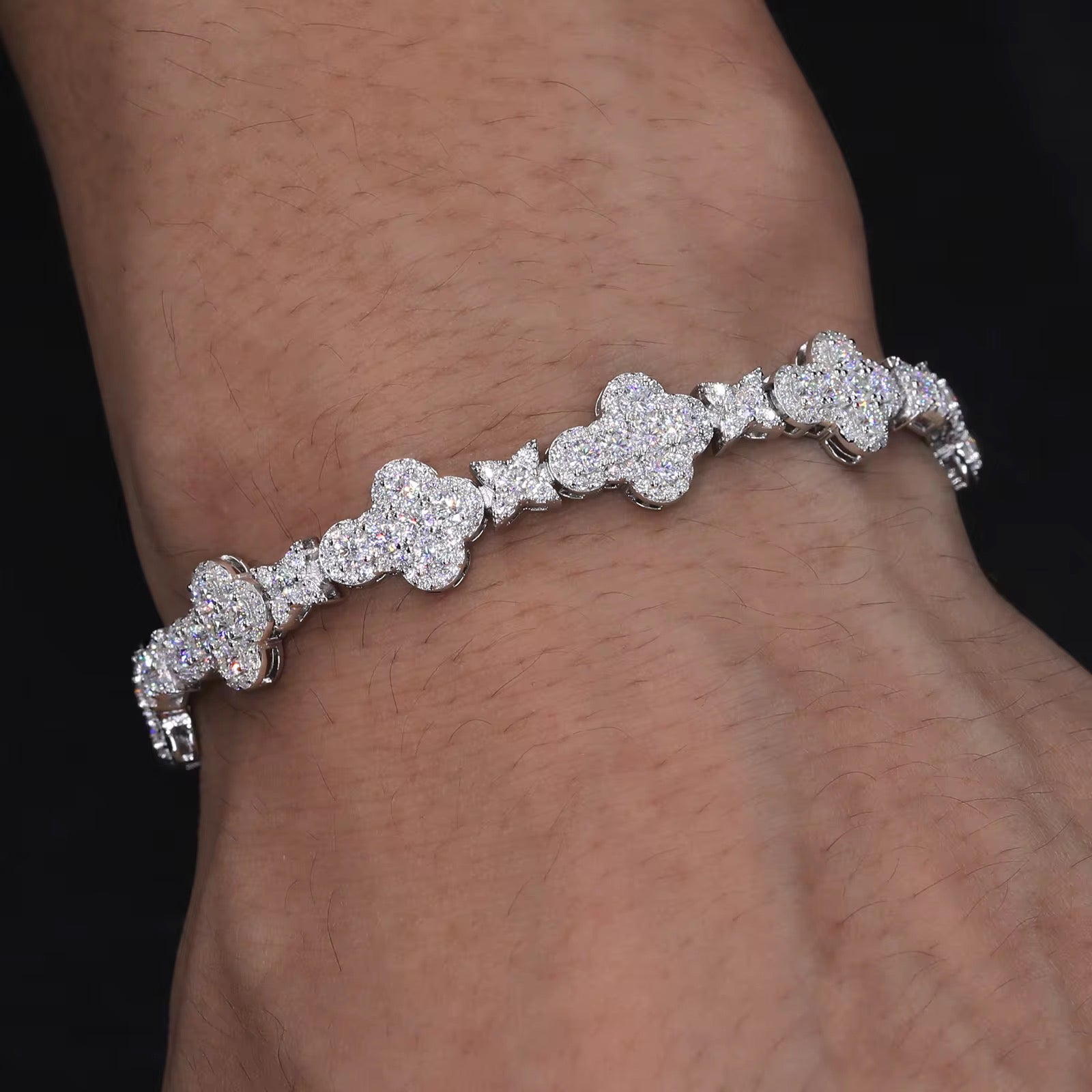 Bracelet "Royal" en moissanite - 10mm