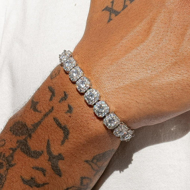 Bracelet "Aurora" - tennis 10mm (plaqué argent)