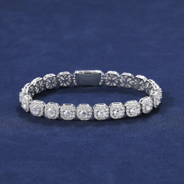 Bracelet "Aurora" - tennis 10mm (plaqué argent)