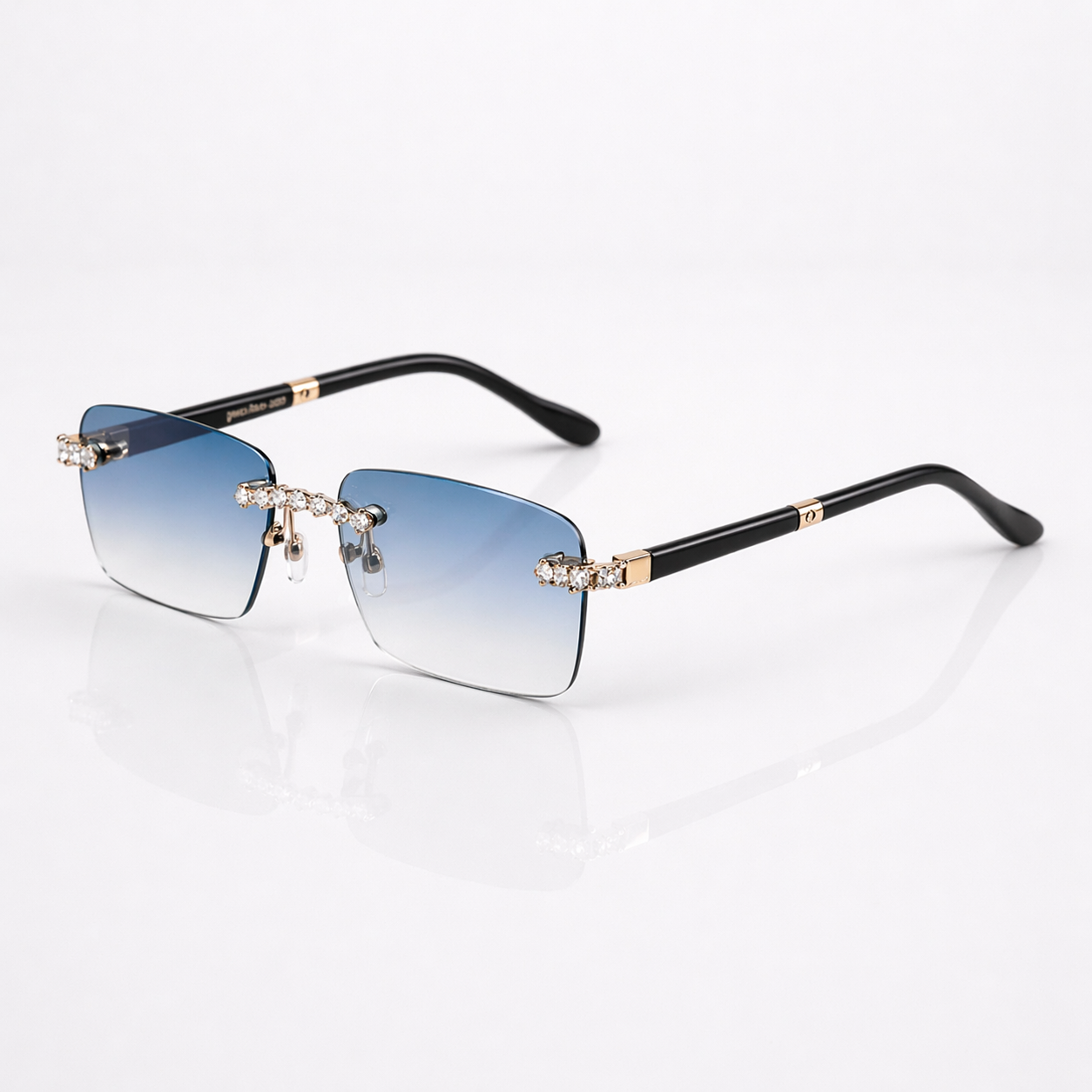 Lunettes "LXY Blue ice" - moissanite
