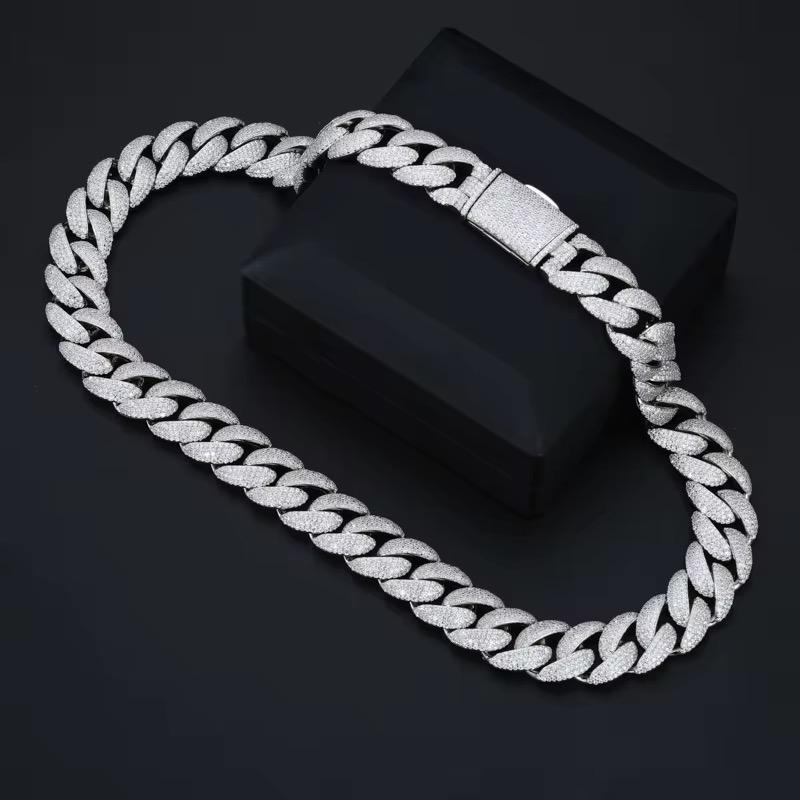 Chaines "Orion" en moissanite - cuban 18mm