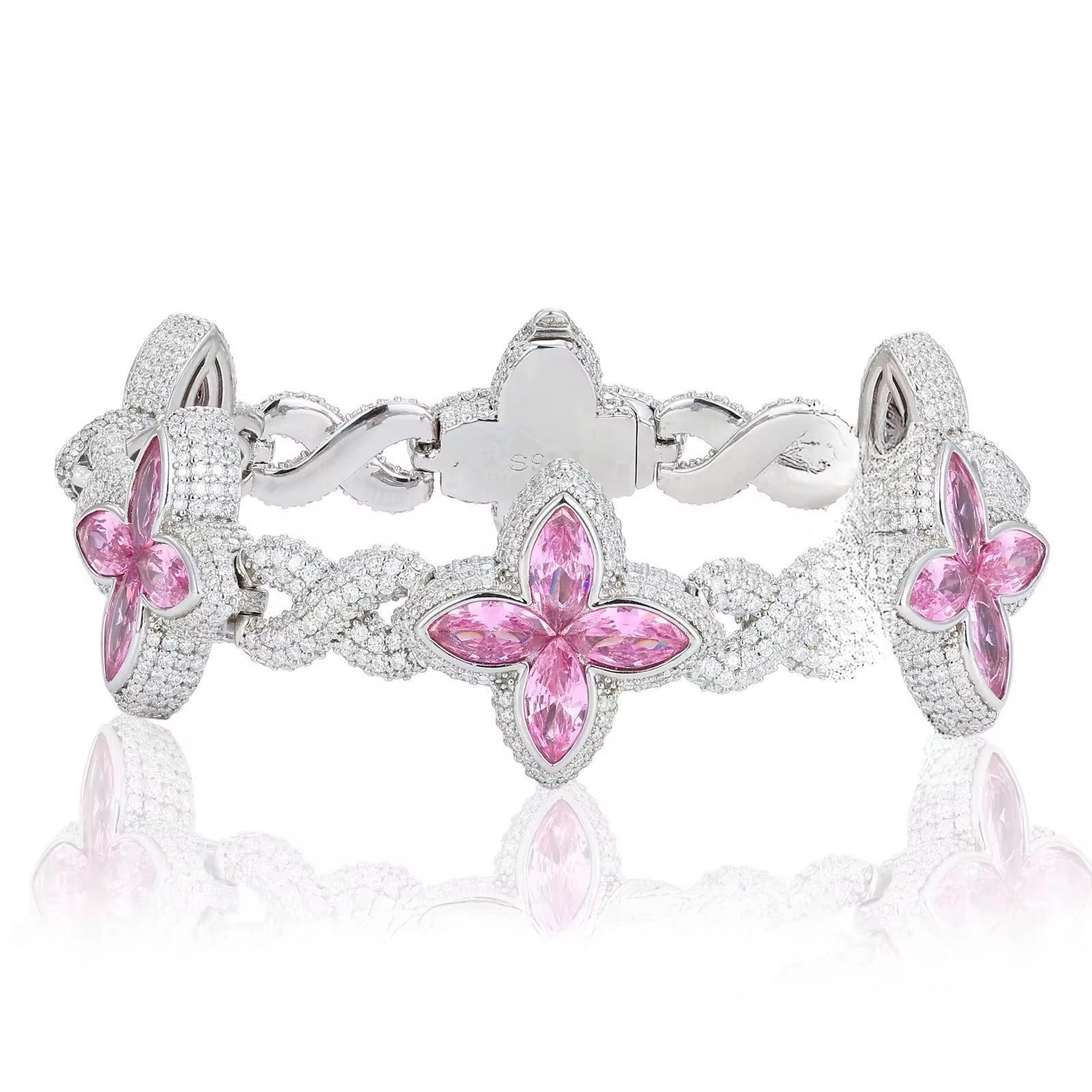 Bracelet "Lucky Leaf" - en moissanite